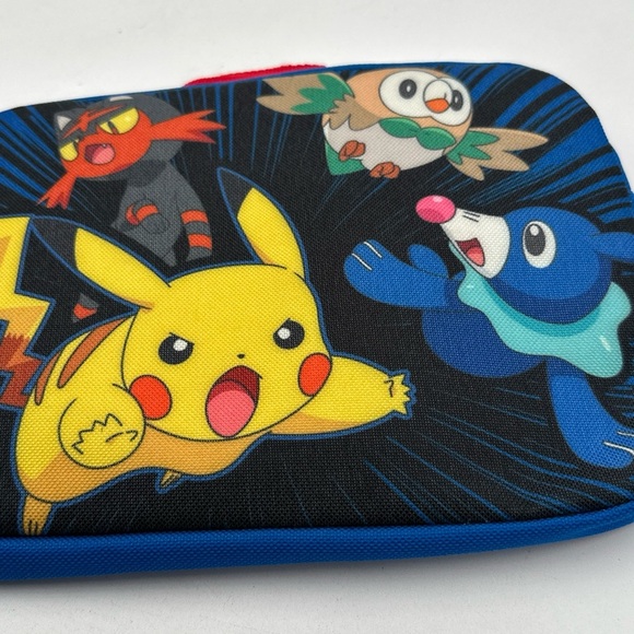 Pokemon Pouch Canvas Zipper Cosmetic Makeup Bag Case Pikachu Litten Popplio - Picture 2 of 7